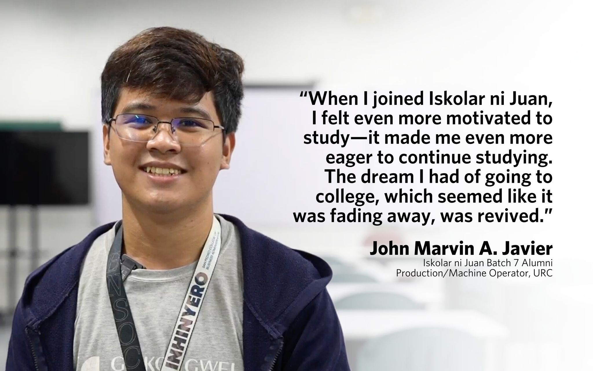 From Struggle to Success: John Javier’s Journey of Resilience Through the Iskolar ni Juan TechVoc scholarship program