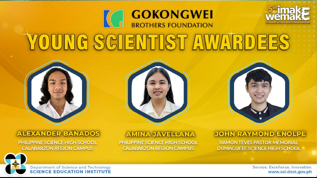 GBF Awards Young Scientists of DOST’s imake.wemake 2022