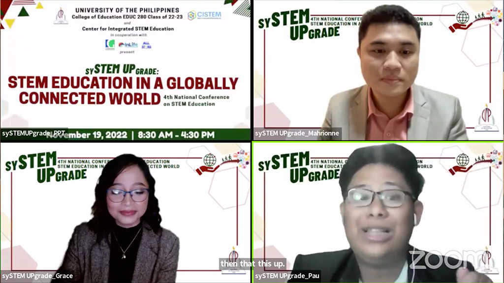 GBF Supports UP College of Education Class' Online Conference on SySTEM Upgrade: A Global Revamp on STEM Education